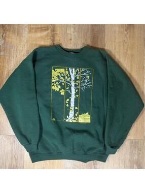 90s Aspen Tree Crewneck – Green (L)